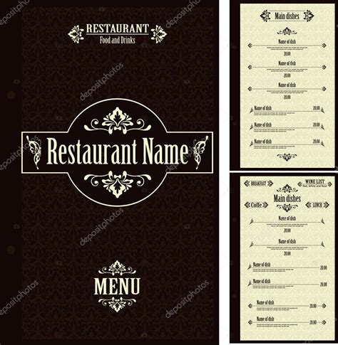 Restaurant Menu Design Template Vector Stock Vector Image By ©ollevita 29446107