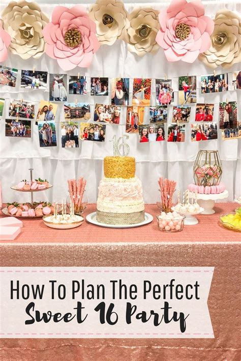 How to plan the perfect Sweet 16 party. Pink and gold Sweet 16 party ...