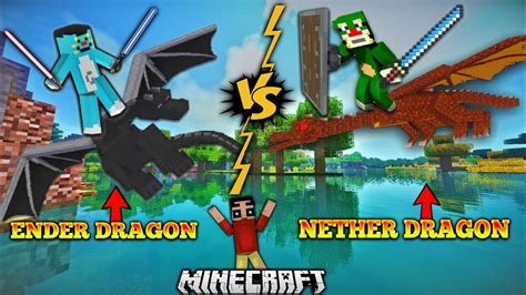 Minecraft Nether Dragon Vs Ender Dragon