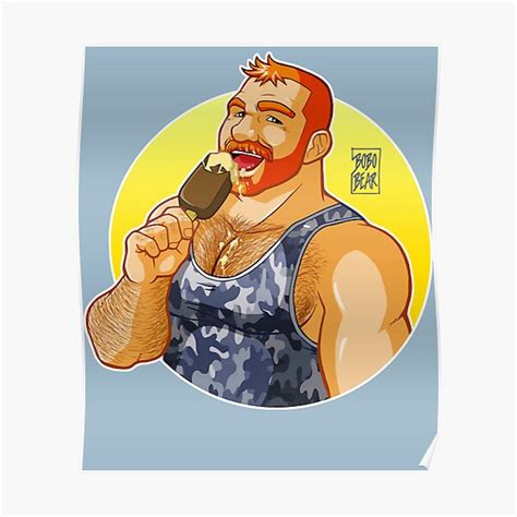 Porn Artist Illustration Ben Likes Ice Cream Classic Fans Poster For