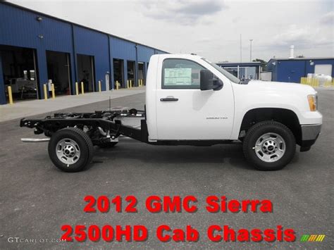 2012 Summit White Gmc Sierra 2500hd Regular Cab Chassis 67901491 Photo