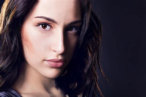 Premium Photo Portrait Of Adorable Brunette Girl In Studio