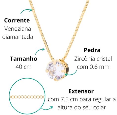 Colar Ponto De Luz Em Corrente Veneziana E Presente Colar Personalizado