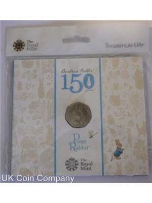 2017 Peter Rabbit Silver Proof 50p Coin Beatrix Potter Series