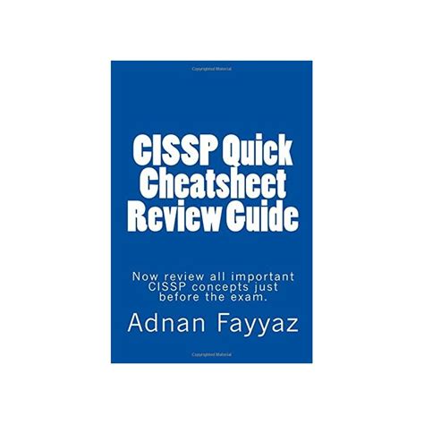 Buy CISSP Quick Cheatsheet Review Guide Now Review All Important CISSP