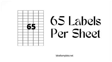 65 Labels Per Sheet Template Word Free - label template