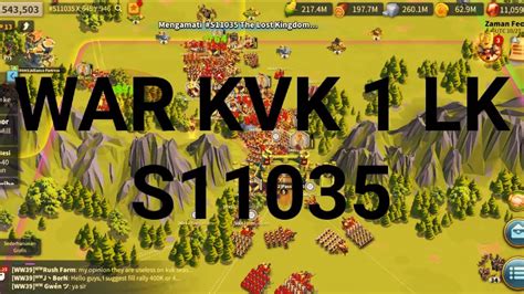 RISE OF KINGDOM WAR KVK 1 LK S11035 YouTube