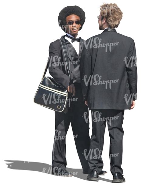 Two Young Men In Suits Standing Vishopper