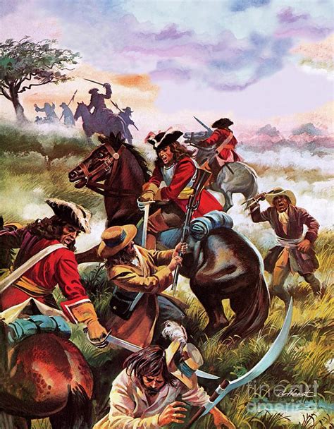 Battle Of Sedgemoor 1685 Painting by Andrew Howat - Pixels