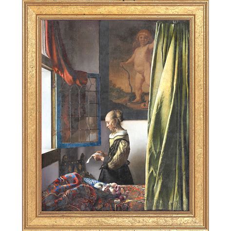 Jan Vermeer van Delft Brieflesendes Mädchen am offenen Fenster um