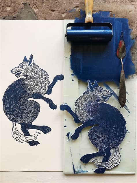 Linocut On Behance Linocut Prints Linocut Art Linocut Printmaking