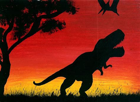 Dinosaurios versión 2 Pintura acrílica sobre lienzo Trabajos de