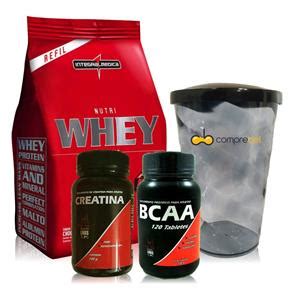 Tudo Sobre Combo Academia Whey Protein Bcaa Creatina