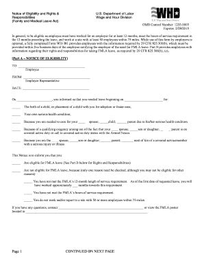 Fillable Online FMLA Form WH 381 Fax Email Print PdfFiller