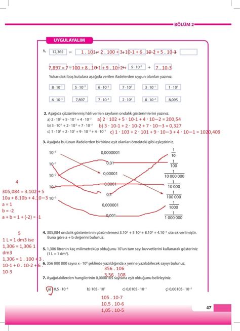 8 Sınıf Matematik Sayfa 47 Cevabı Meb Yayınları