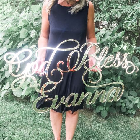 Custom God Bless Name Sign God Bless Sign Custom Name Sign Etsy