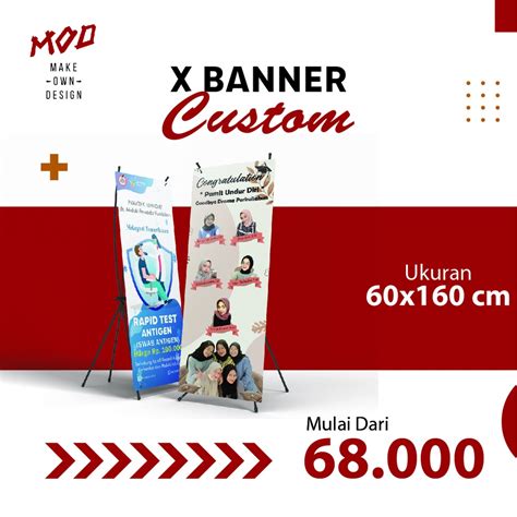 Jual X BANNER SATU SET BAHAN FLEXY 280 BLACKOUT 340 BISA CUSTOM