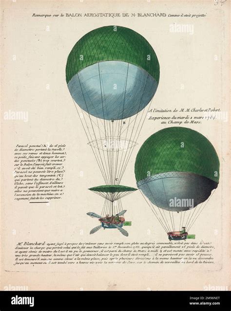 Balloon Ascent By Jean Pierre Blanchard From The Champ De Mars Paris