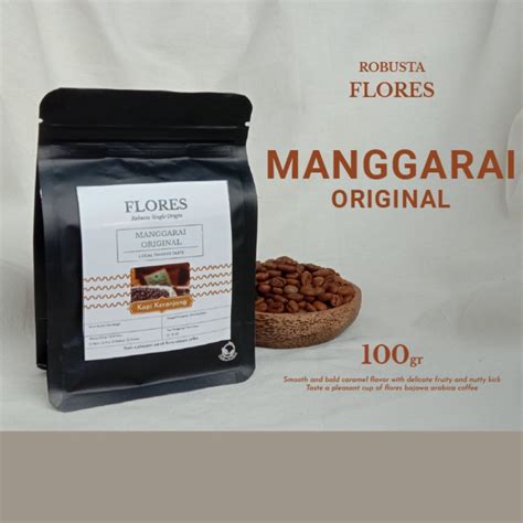 Jual Robusta Flores Manggarai Original Kopi Bean Bubuk Gr