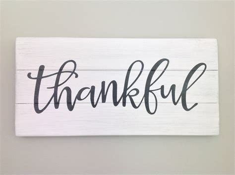 Thankful Sign Thankful Wood Sign Rustic Wood Pallet Sign