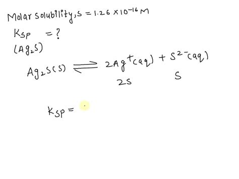 Solved If The Molar Solubility Of Ag S Is M In Pure Water