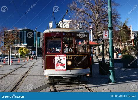 Vintage City Tour Streetcar Tram Tramcar Tramway Trolley Waiting At