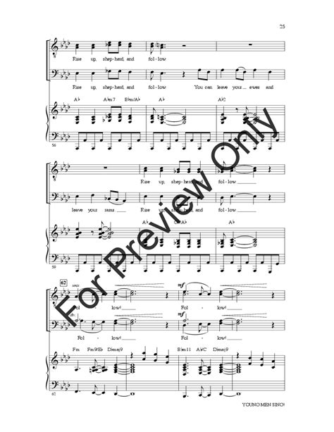 Young Men Sing Ttb Choral Score Arr Jw Pepper Sheet Music