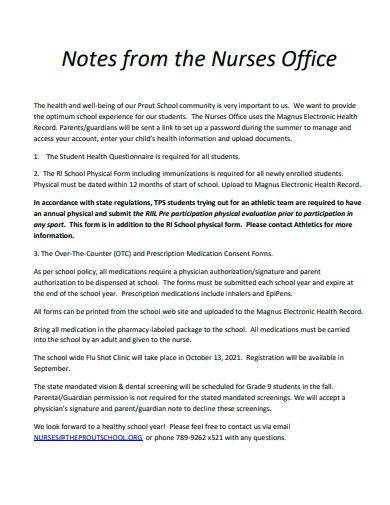 Free 10 Nurses Notes Samples In Pdf