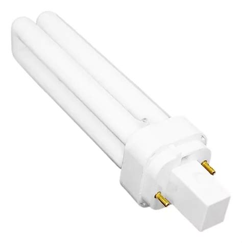 Lâmpada Compacta Fluor Pl 2 Pinos 18w G24d 2 Frio 6400k Luz Branco Frio