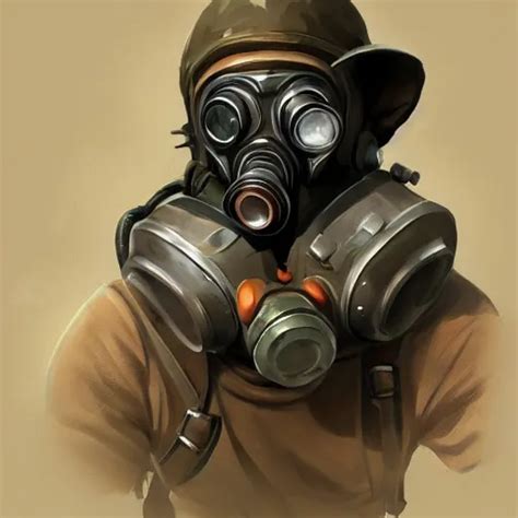 Concept Art Of Gas Mask By Jama Jurabaev Brush Hard Stable