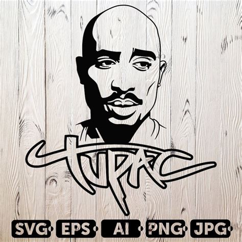 Hot Svg 2pac Svg Cutting Files 17 Tupac Shakur Digital Clip Art 2pac