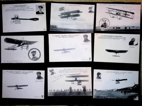 LOT DE 9 CPA différentes AVIATION Sélection Les pilotes en vol Lot 1