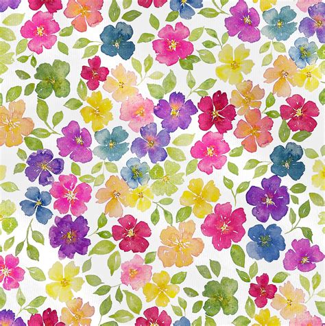 Watercolor Rainbow Floral Hopland Fabrics