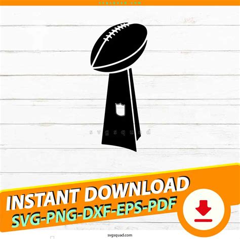 Lombardi Trophy SVG File, Cricut, Super Bowl Silhouette Svg