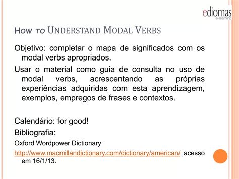 How To Understand Modal Verbs Ppt