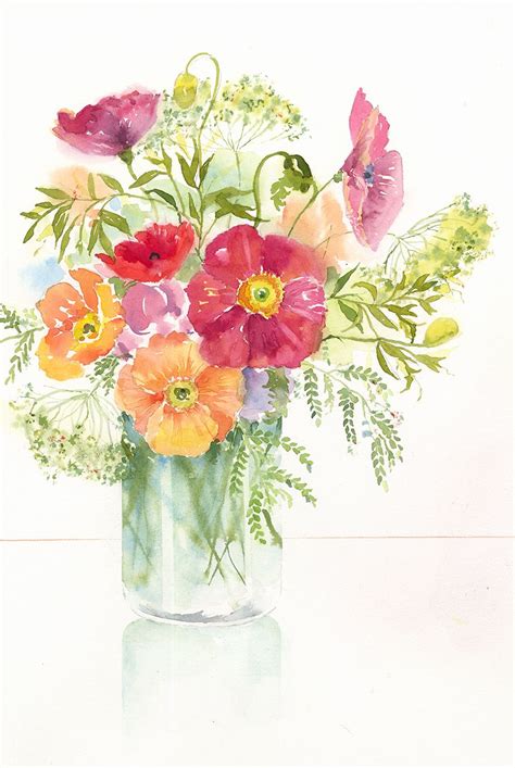 Watercolor Spring Bouquet 2 By Jake Marshall 2015 Spring