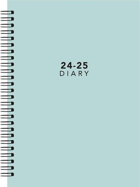 Academic Diary 2024 2025 A5 Week To View Wiro Bound Mid Year Hardback