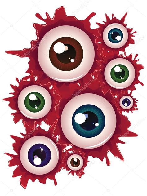 Halloween Bloody Eyeball — Stock Vector © artshock #122604664