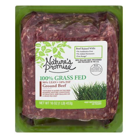 Save On Nature S Promise 100 Grass Fed Beef Ground Beef 90 Lean 10