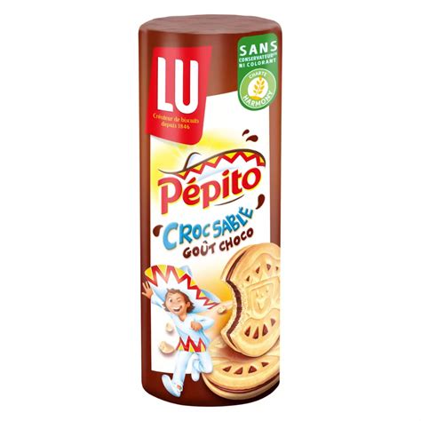 LU PÉPITO Croc sablé biscuits fourrés au chocolat au lait 294g