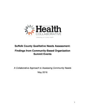 Fillable Online Suffolk County Qualitative Needs Assessment Fax Email