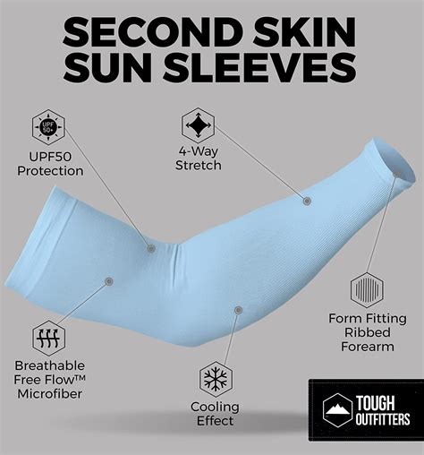 Uv Protection Cooling Arm Sleeves Upf 50 Long Sun Sleeves For Men And Women Perfect For Cycling