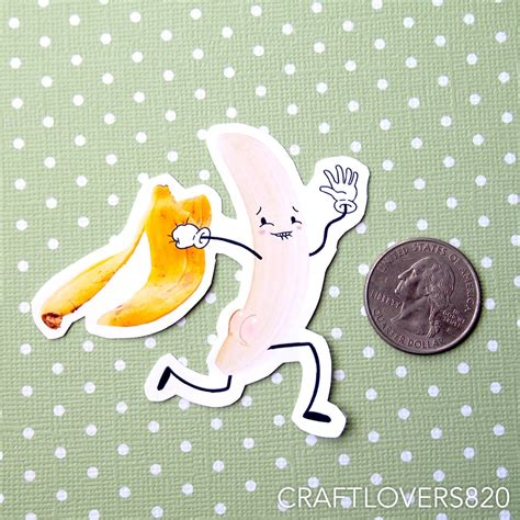 Banana Stickers Cute Banana Naked Banana Decal Banana Gift Waterproof Fruit Stickers