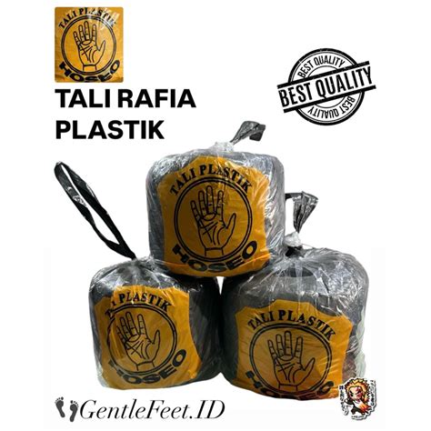 jual tali rafia gulungan besar kg tali plastik hitam tebal kuat tali