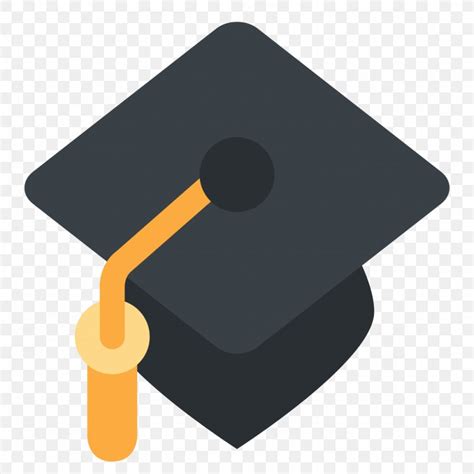 Emoji Square Academic Cap Graduation Ceremony Emoticon SMS PNG