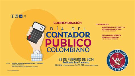 Conmemoración Día Del Contador Público Colombiano 2024 Universidad Cesmag