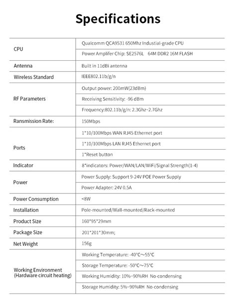 CF E100NOEM Only Wireless Bridge COMFAST