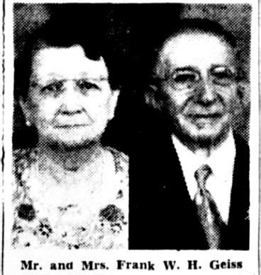 Frank William Henry Geiss 1870 1966 Find A Grave Memorial