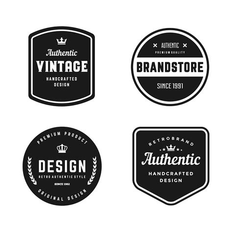 Vintage Brand Logo Template Vector 7523808 Vector Art At Vecteezy