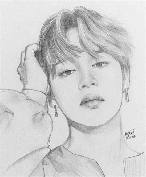 Dibujos De Jimin A Lapiz Buscar Con Google Kpop Drawings Bts